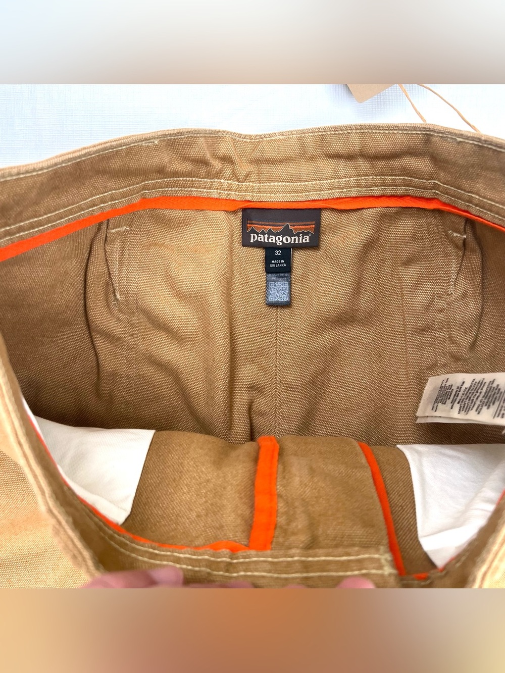 Patagonia Iron Forge Double Knee Pants Men's 32X33 Brown Hemp Canvas Work Wear - Picture 6 of 15
